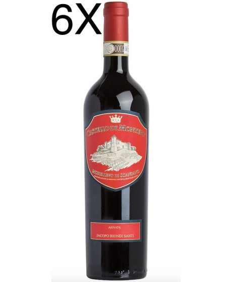 (6 BOTTLES) Jacopo Biondi Santi - Morellino di Scansano 2019 - Castello di Montepo' - DOCG - 75cl