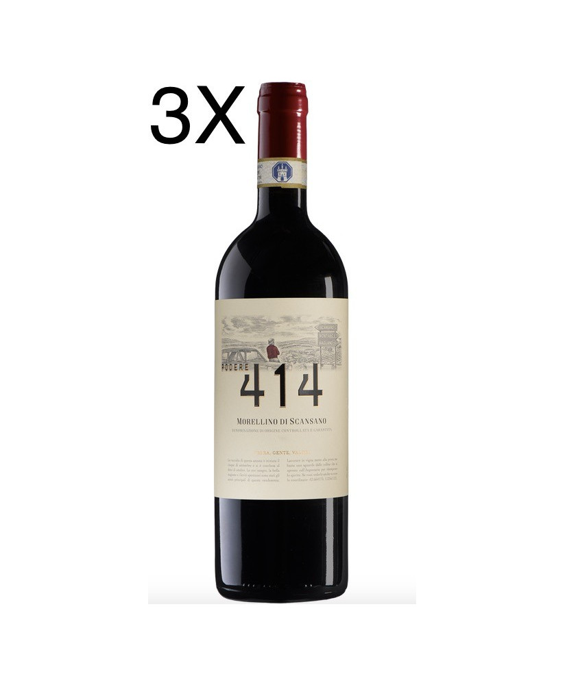 (3 BOTTLES) Podere 414 - Morellino di Scansano 2021 - DOCG - 75cl.