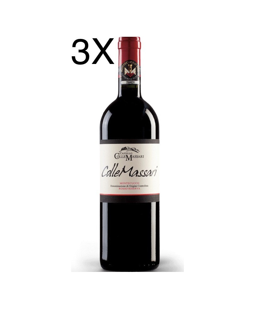 (3 BOTTIGLIE) Castello Collemassari - Montecucco Riserva 2019 - Rosso Riserva DOC - 75cl