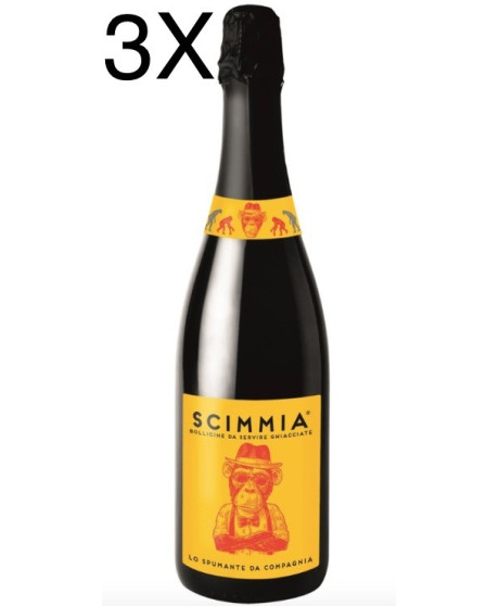 (3 BOTTLES) Scimmia - Spumante Extra Dry - 75cl