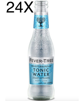 24 BOTTIGLIE - Fever Tree Mediterranean - Premium Natural Mixers Mediterranen Tonic Water - Acqua Tonica - 20cl