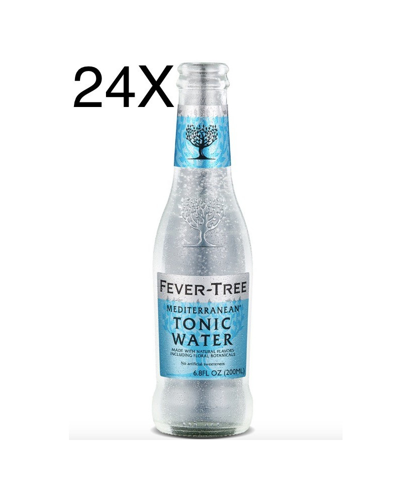 24 BOTTIGLIE - Fever Tree Mediterranean - Premium Natural Mixers Mediterranen Tonic Water - Acqua Tonica - 20cl