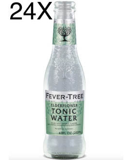 24 BOTTIGLIE - Fever Tree - Elderflower - Fiori di Sambuco - Premium Natural Mixers - Acqua Tonica - 20cl