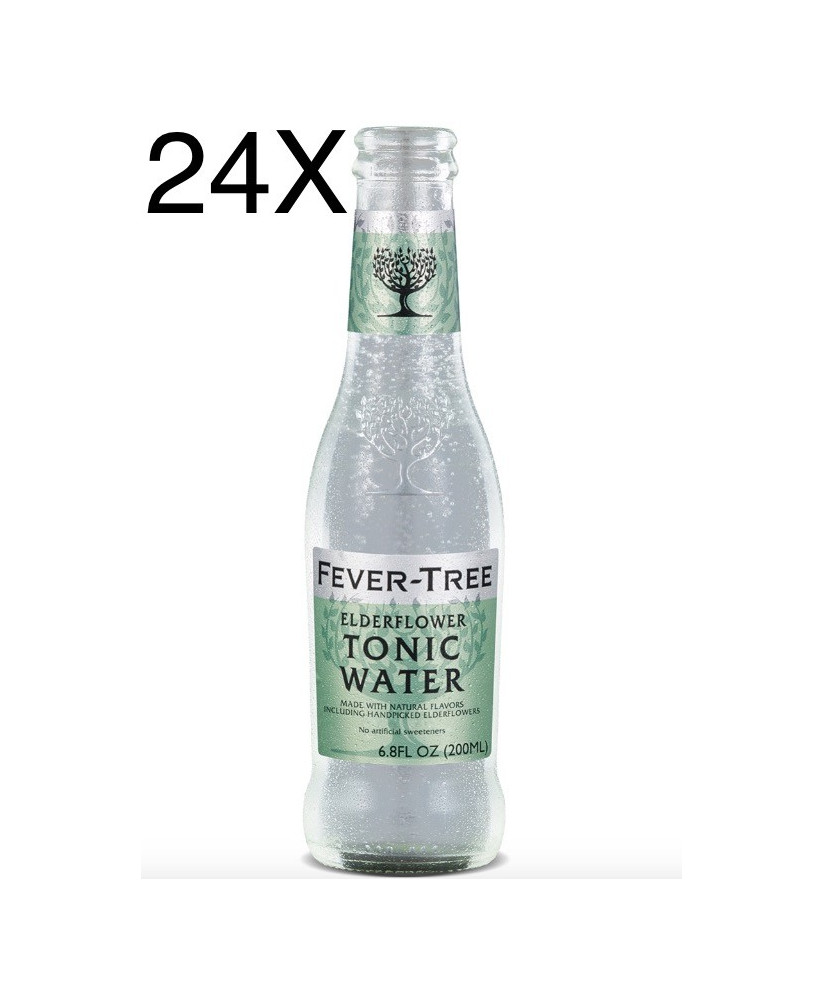 24 BOTTIGLIE - Fever Tree - Elderflower - Fiori di Sambuco - Premium Natural Mixers - Acqua Tonica - 20cl