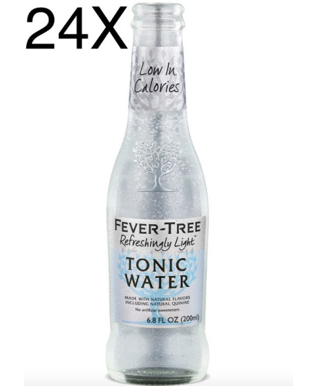 24 BOTTLES - Fever-Tree - Refreshingly Light - Naturally Light Tonic Water - 20cl