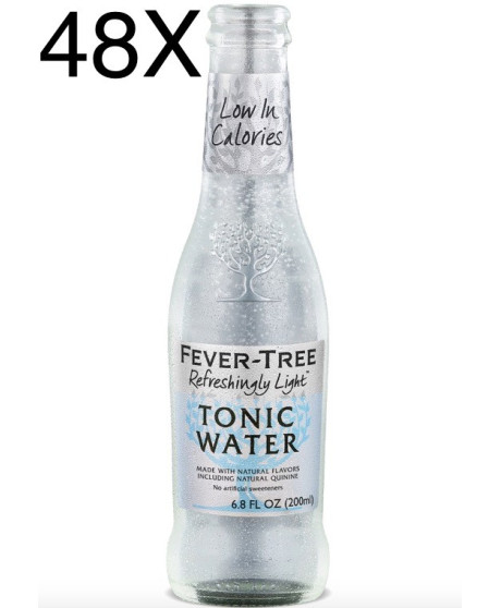 48 BOTTLES - Fever-Tree - Refreshingly Light - Naturally Light Tonic Water - 20cl