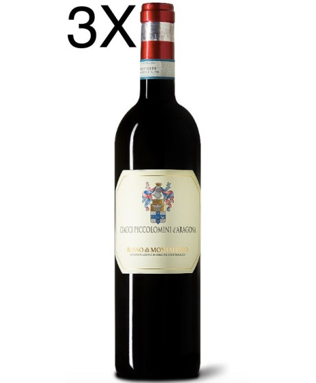 (3 BOTTIGLIE) Ciacci Piccolomini d'Aragona - Rosso di Montalcino 2022 - DOC - 75cl