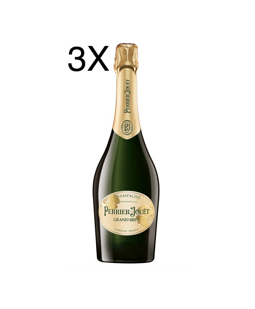 (3 BOTTLES) Perrier Jouet - Grand Brut - 75cl