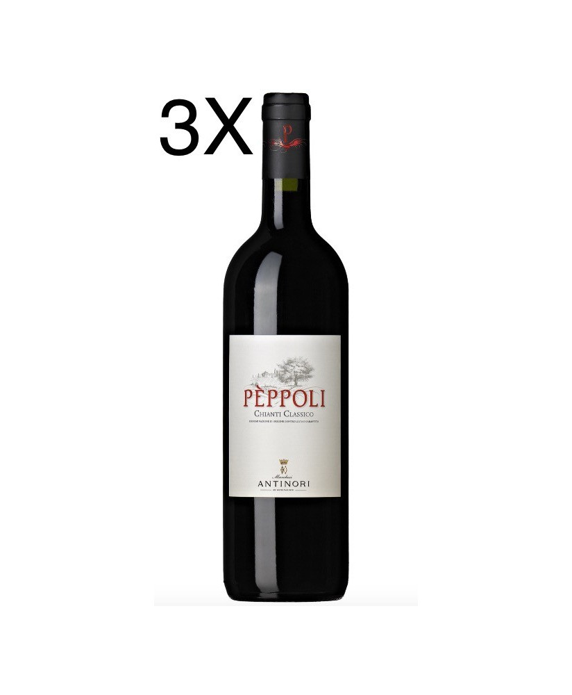 (3 BOTTIGLIE) Antinori - Peppoli - Chianti Classico 2022 - DOCG - 75cl