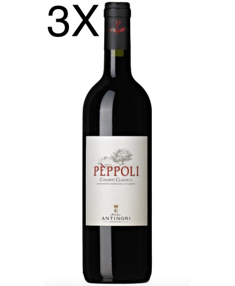 (3 BOTTIGLIE) Antinori - Peppoli - Chianti Classico 2022 - DOCG - 75cl