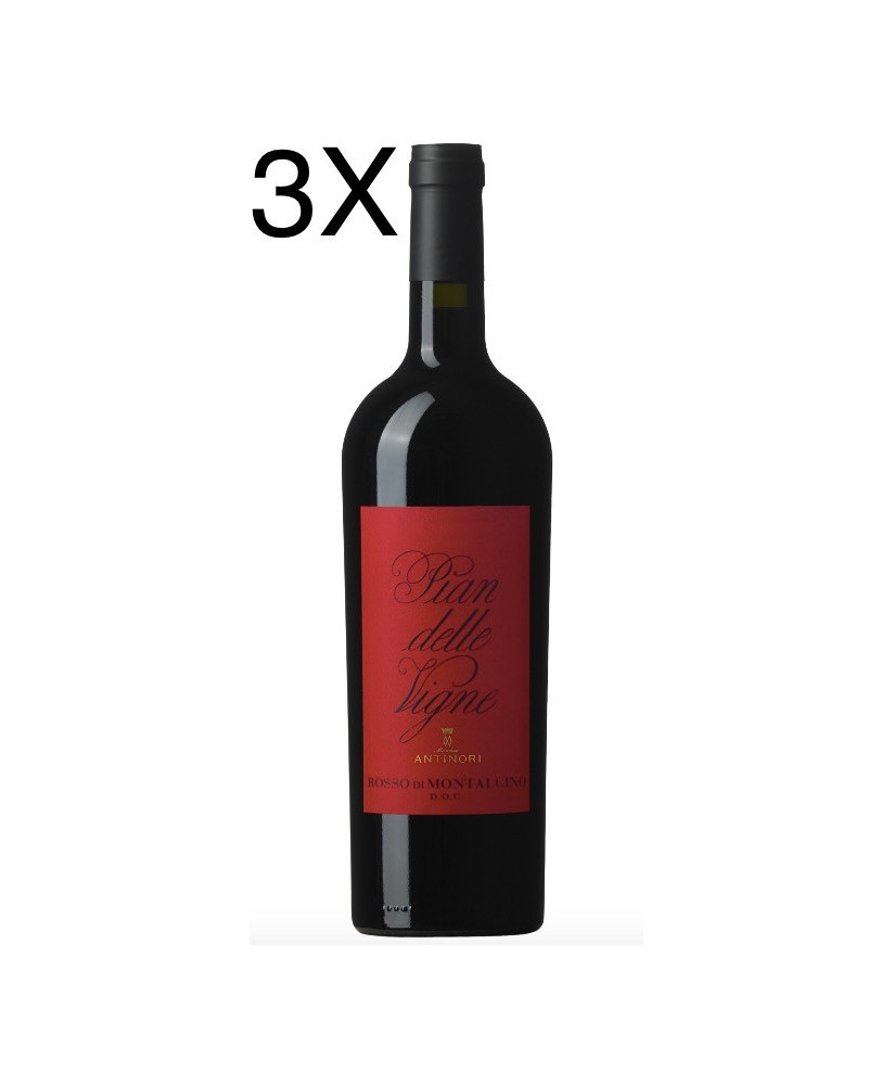 (3 BOTTIGLIE) Antinori - Pian delle Vigne - Rosso di Montalcino 2022 - DOC - 75cl