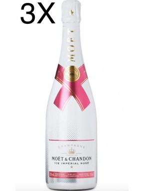 (3 BOTTLES) Moët & Chandon - Ice Impérial Rose' - Champagne - 75cl