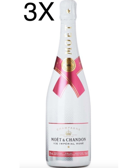 (3 BOTTLES) Moët & Chandon - Ice Impérial Rose' - Champagne - 75cl