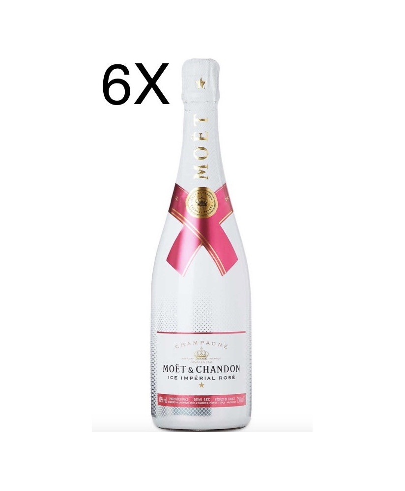 (6 BOTTLES) Moët & Chandon - Ice Impérial Rose' - Champagne - 75cl