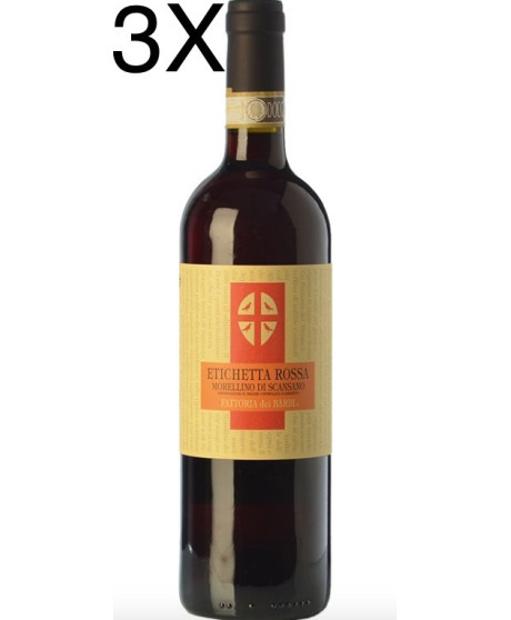 (3 BOTTIGLIE) Fattoria dei Barbi - Morellino di Scansano 2020 - Etichetta Rossa - DOCG - 75cl