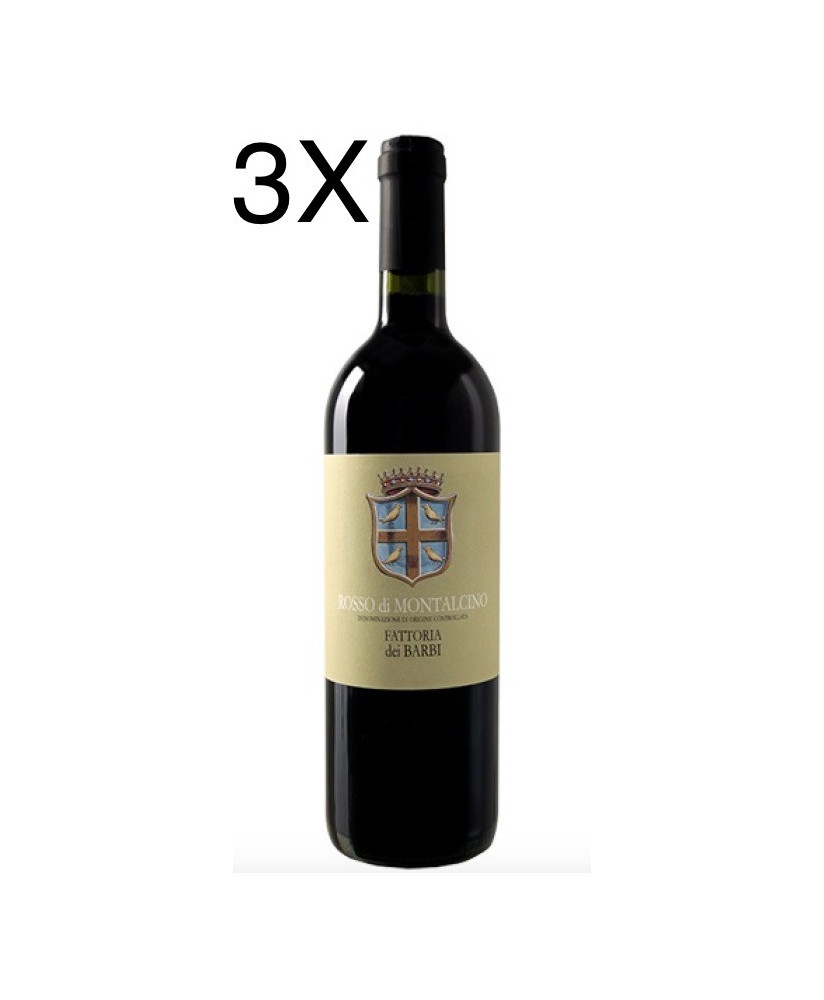 (3 BOTTIGLIE) Fattoria dei Barbi - Rosso di Montalcino 2021 DOC - 75cl