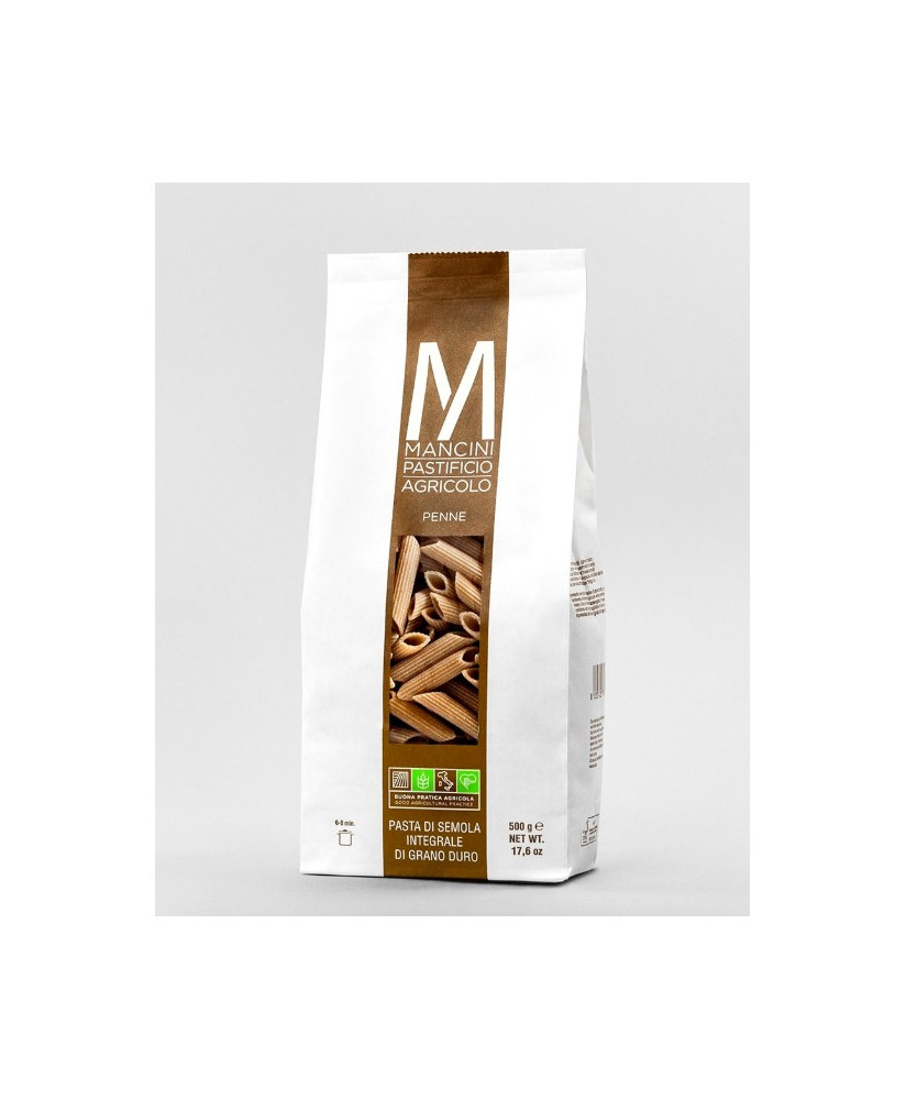 Pasta Mancini penne integrali Vendita online prezzo pasta azienda agricola mancini - Marche - Shop pasta artigianale