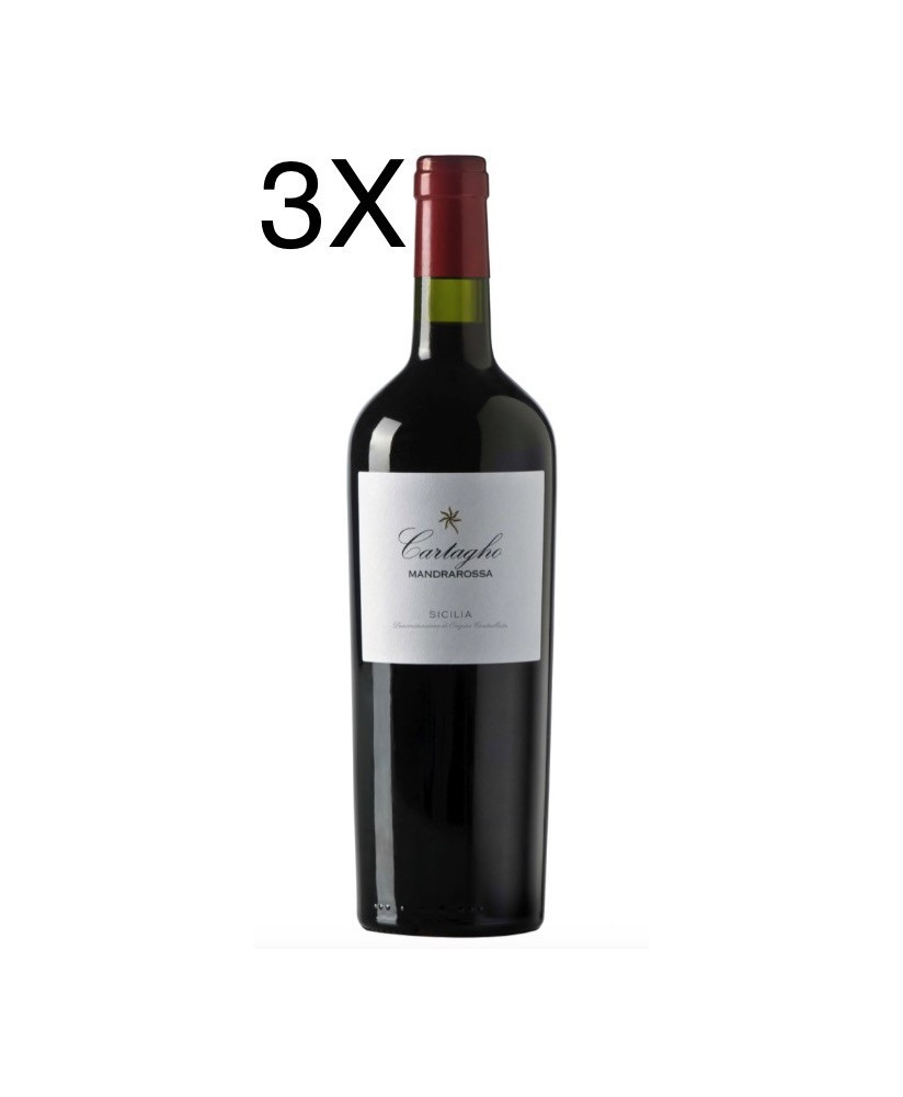 (3 BOTTIGLIE) Mandrarossa - Cartagho 2018 - Nero d'Avola - Sicilia DOC - 75cl