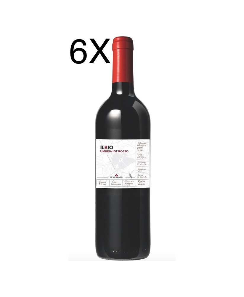 (6 BOTTIGLIE) Lungarotti - ilbio 2018 - Umbria Rosso IGT - 75cl