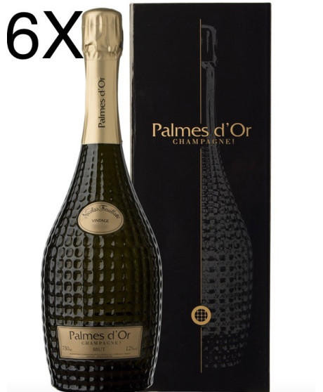 (6 BOTTLES) Nicolas Feuillatte - Palmes d'Or Brut Vintage 2006 - Champagne - 75cl - Gift Box