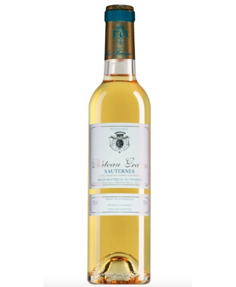 Château Gravas - Sauternes 2019 - Apellations Sauternes Controlée Gran Vin De Bordeaux - 37,5cl