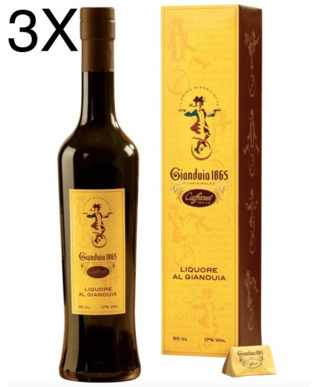 (3 BOTTIGLIE) Caffarel - Liquore Gianduia - 50cl - Astucciato