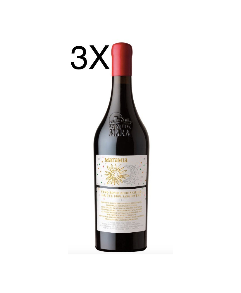 (3 BOTTLES) Tenuta Mara - Maramia 2017 - Sangiovese Biodinamico - Rubicone IGP - 75cl