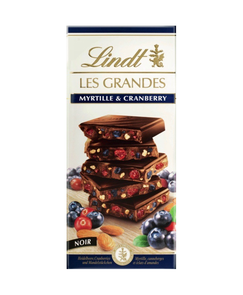 Lindt Les Grandes chocolate bars with myrtille and cranberry shop online | corso101.com