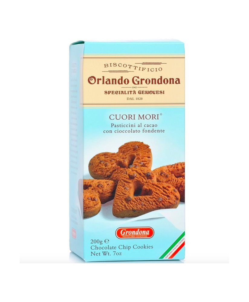 Vendita online Cuori Mori del Biscottificio Orlando Grondona, specialità di genova. Shop on line biscotti e pasticceria