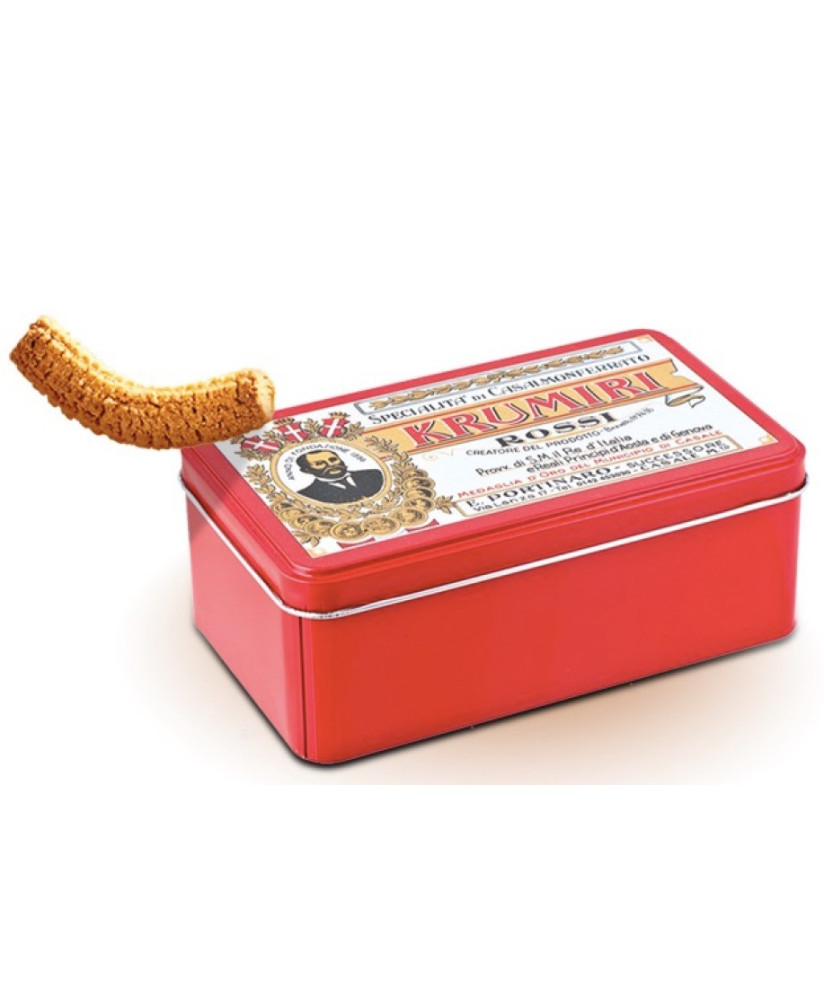 Online sales Krumiri Rossi specialty of Casale Monferrato made in italy, traditional cookies. Shop online Krumiri oven Rossi cre