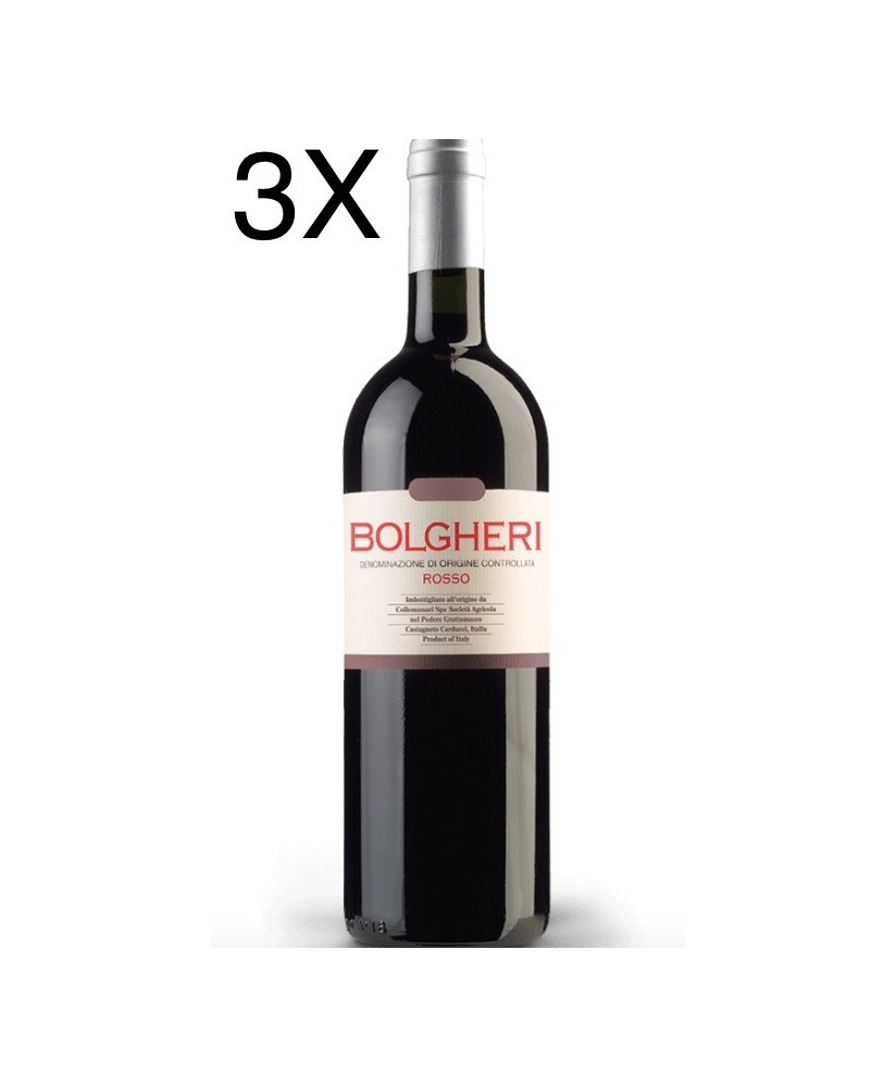 (3 BOTTIGLIE) Castello Collemassari - Bolgheri Rosso 2022 - Podere Grattamacco - Bolgheri DOC - 75cl