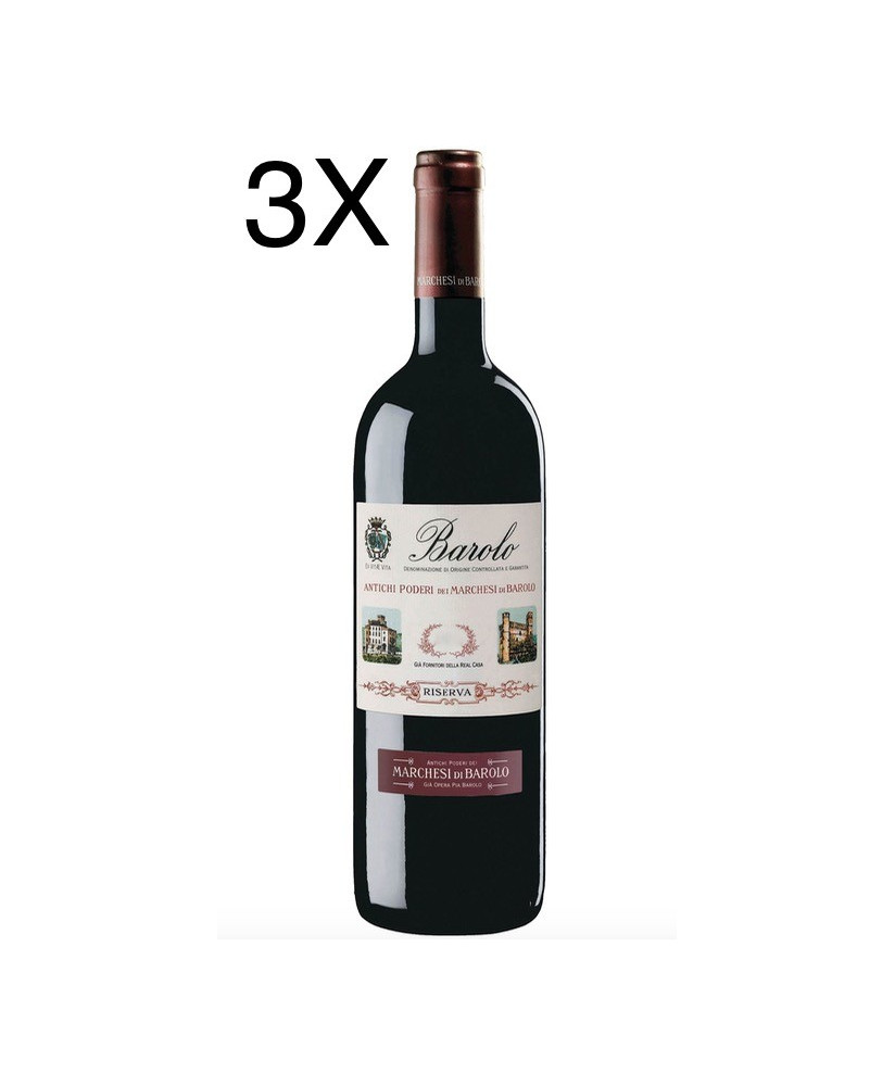 (3 BOTTLES) Marchesi di Barolo - Barolo Riserva 2015 - DOCG - 75cl