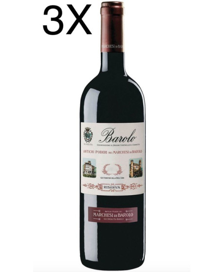 (3 BOTTLES) Marchesi di Barolo - Barolo Riserva 2015 - DOCG - 75cl