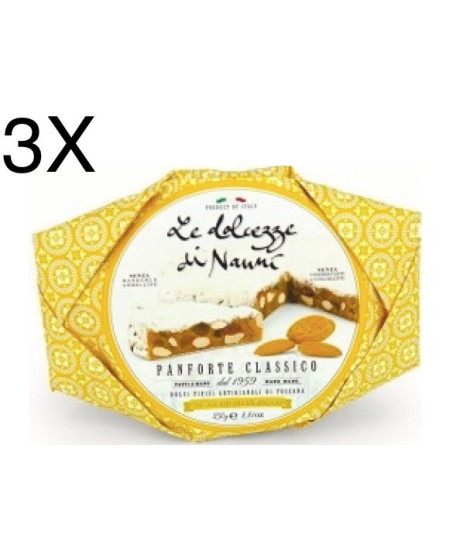 (3 CONFEZIONI X 250g) Nanni - Panforte Classico