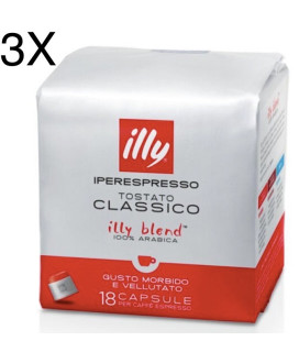 (3 CONFEZIONI) Illy Rosso - 54 Capsule - Tostato Classico