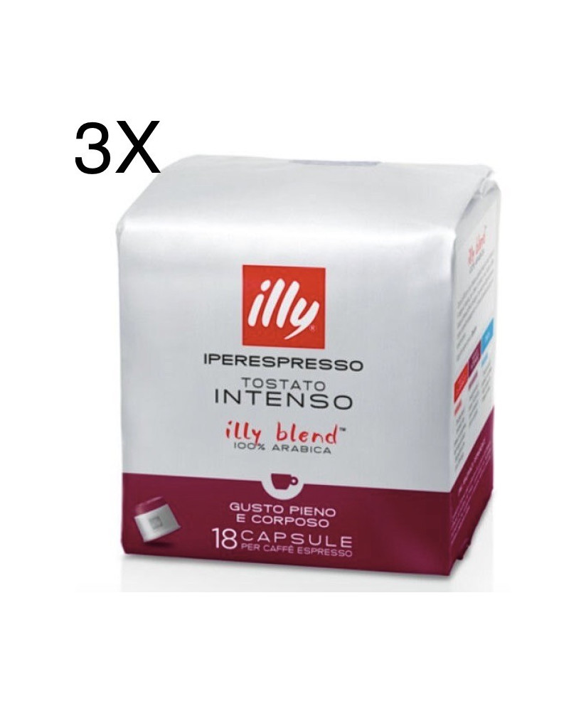 (3 PACKS) Illy - 54 Capsule - intense Roast