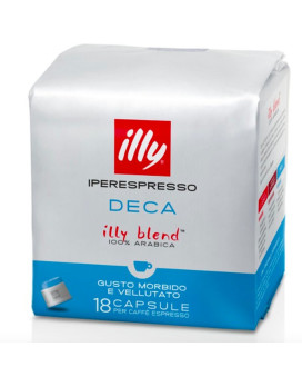 Vendita online capsule Illy Caffe' Verde Decaffeinato per macchina iperespresso. Confezione da 21 caffè espresso. Shop on-line c