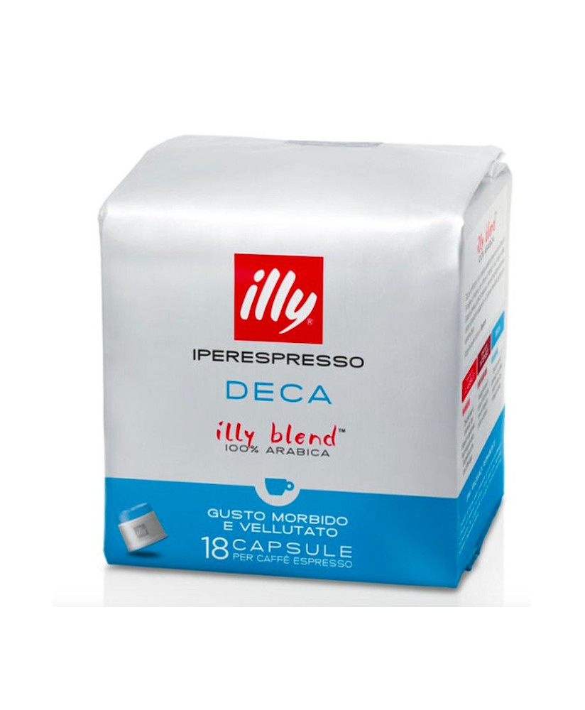 Vendita online capsule Illy Caffe' Verde Decaffeinato per macchina iperespresso. Confezione da 21 caffè espresso. Shop on-line c