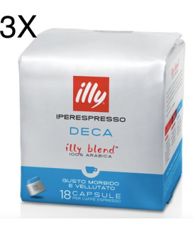 (3 CONFEZIONI) Illy - 54 Capsule - Decaffeinato