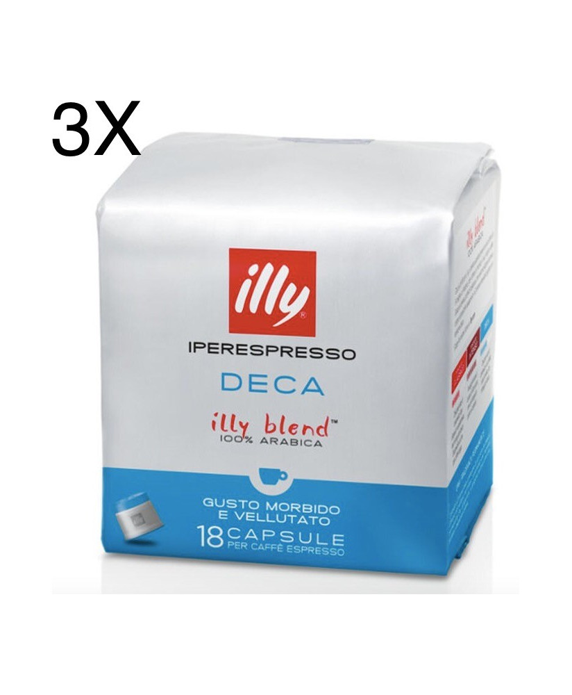 (3 CONFEZIONI) Illy - 54 Capsule - Decaffeinato