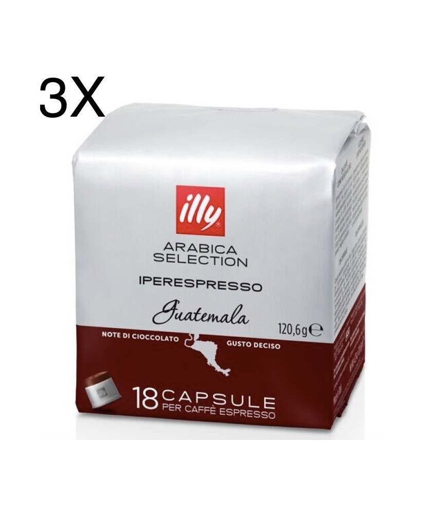 (3 CONFEZIONI) Illy Monoarabica Guatemala - 54 Capsule