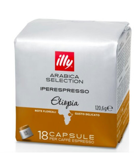 Vendita online capsule Illy Caffe' Monoarabica Ethiopia per macchina iperespresso. Confezione da 18 caffè espresso Etiopia. Shop