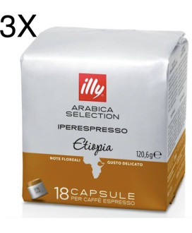 (3 CONFEZIONI) Illy Monoarabica Etiopia - 54 Capsule 