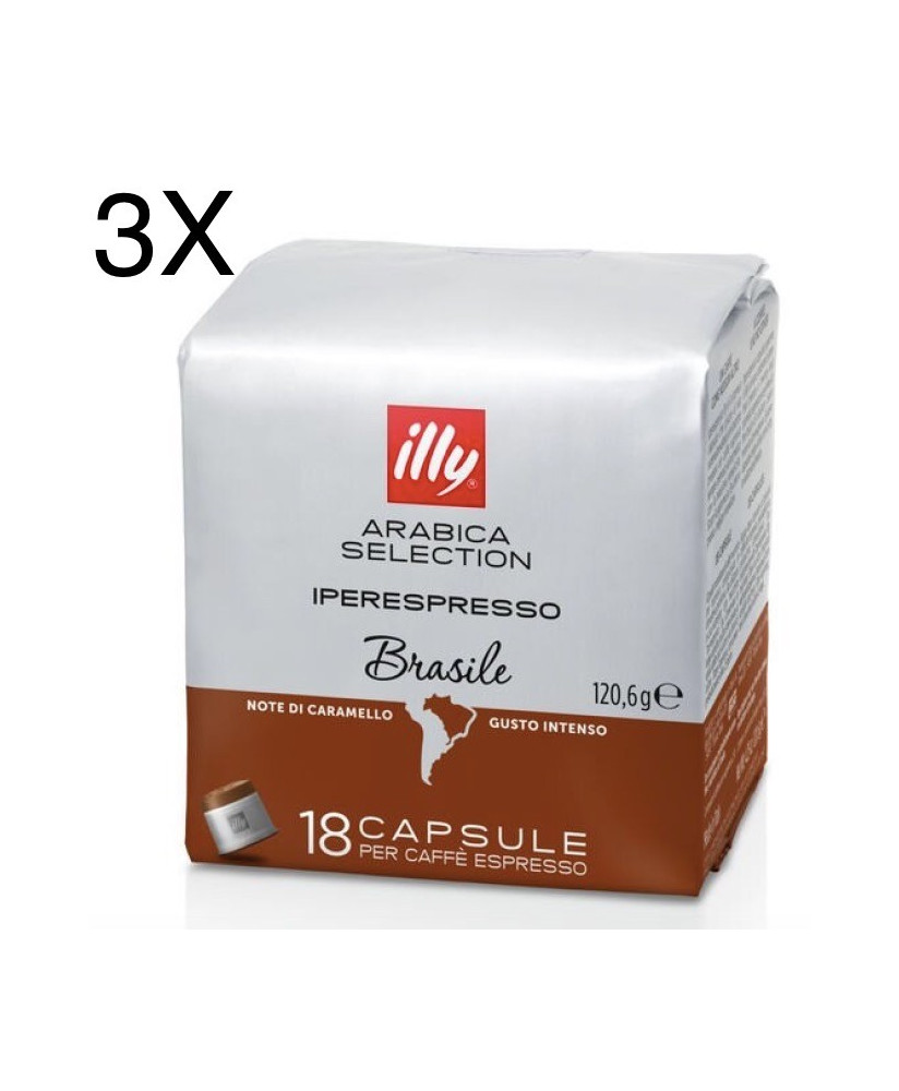 (3 PACKS) Illy Monoarabica Brazil - 54 Capsule