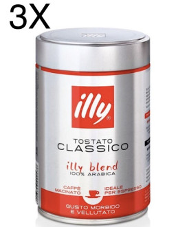 (3 PACKS) ILLY - COFFEE ESPRESSO - Medium Roast - 250g