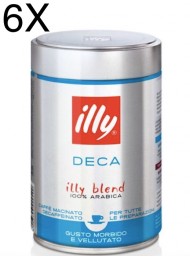(6 PACKS) ILLY - COFFEE DECAFFEINATED - Medium Roast - 250g