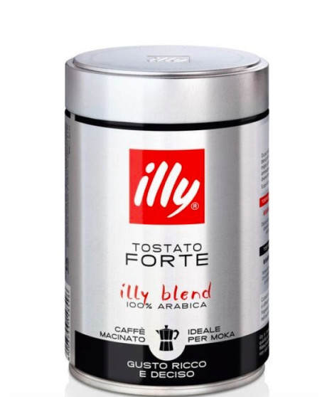 Shop online Coffee Illy Moka Dark Toasting, best online cafe price. Sale illy ground black coffee, toasting strong