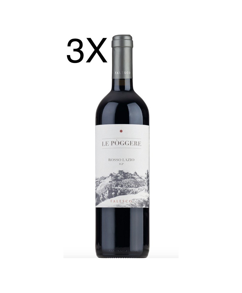 (3 BOTTIGLIE) Falesco - Famiglia Cotarella - Le Pòggere 2017 - Rosso Lazio IGP - 75cl 