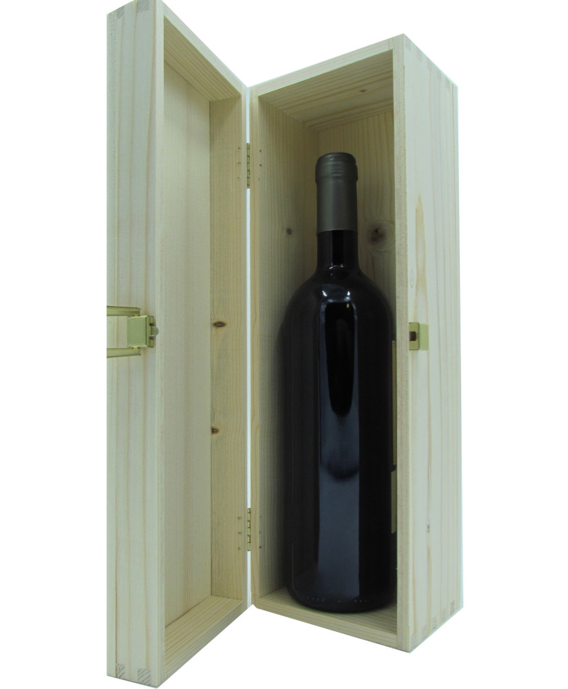 Scatola di Legno Corso101.com per bottiglia singola bordolese