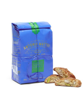 Vendita online Cantuccini pistacchi e mandorle, del biscottificio Antonio Mattei di Prato. Shop on line biscotti di